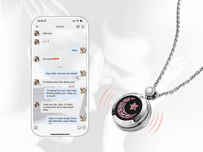 Couple Touch Necklaces – Natural Agate Long Distance Gift Set