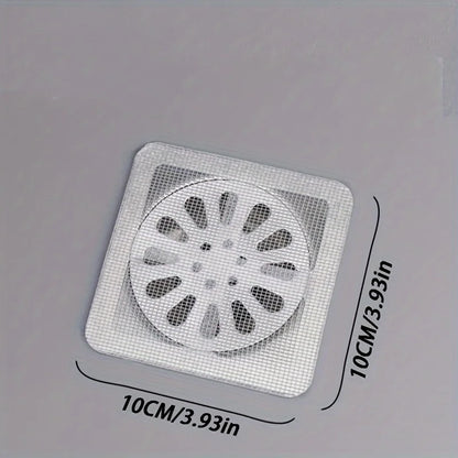Disposable Shower Drain Hair Catchers – Mesh Stickers for Bathroom