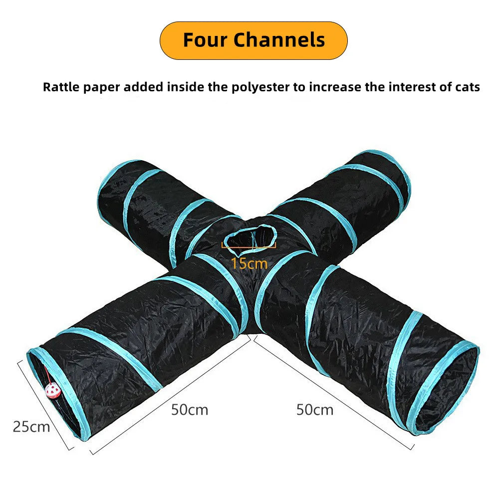 Cat S-Tunnel Foldable Toy – Indoor Fun for Curious Cats