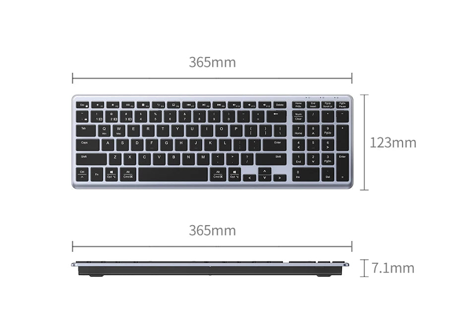 Wireless Bluetooth 5.0 Keyboard – 99 Keys Russian/Korean/English
