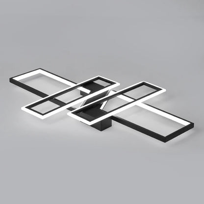 Modern Rectangle LED Ceiling Light – Creative Living Room Fixture