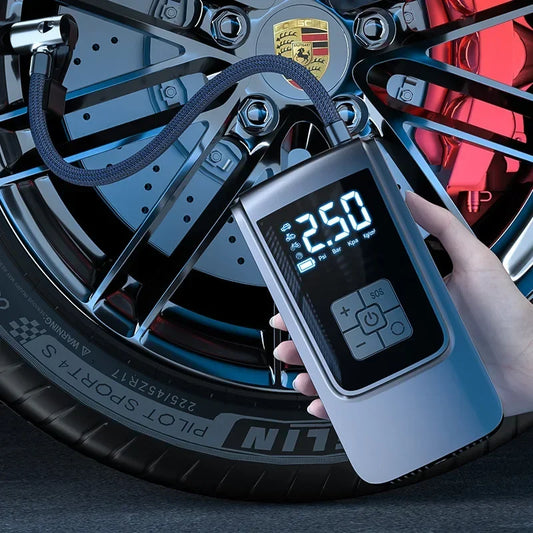 Portable Electric Air Compressor Pump – Car, Motorcycle & Bike Tire Inflator