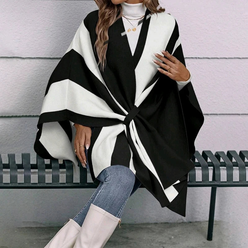 2024 Luxury Winter Poncho for Women – Warm Fashion Shawl Wrap
