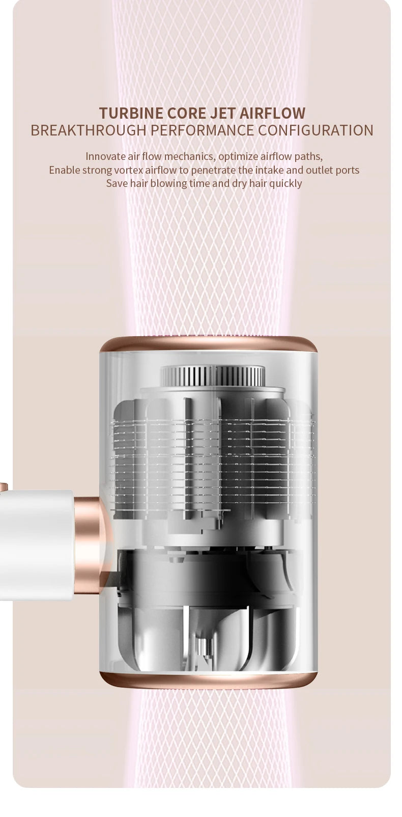 High-Speed Quiet Hair Dryer with Constant Temp & Fast Drying