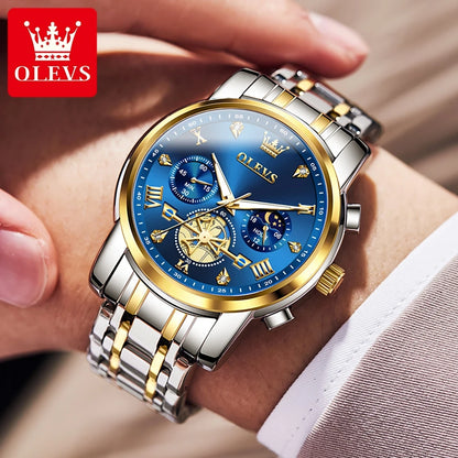 Cartmela 2856 Men’s Quartz Watch – Skeleton Flywheel Chronograph