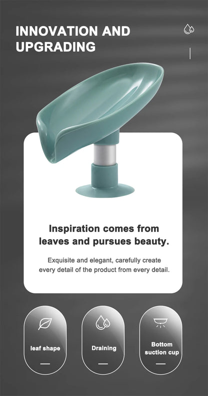 Leaf Shape Soap Holder with Suction Cup