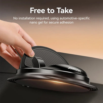 Joyroom Car Phone Holder – 360° Rotation, One-Handed Dashboard Mount