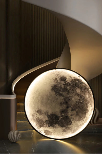 Modern 3D Moon LED Wall Lamp – Bedroom & Living Room Light