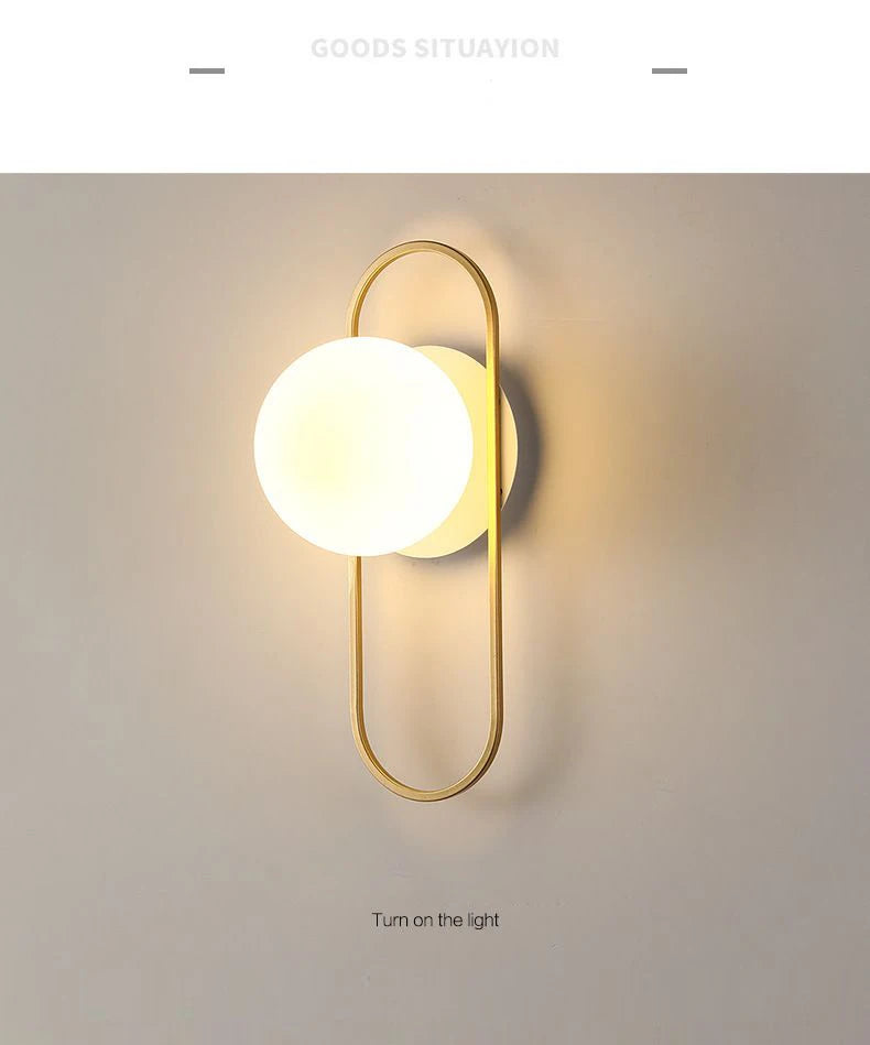 Interior LED Wall Lamp with G9 Bulb – Black & Gold Wall Sconce