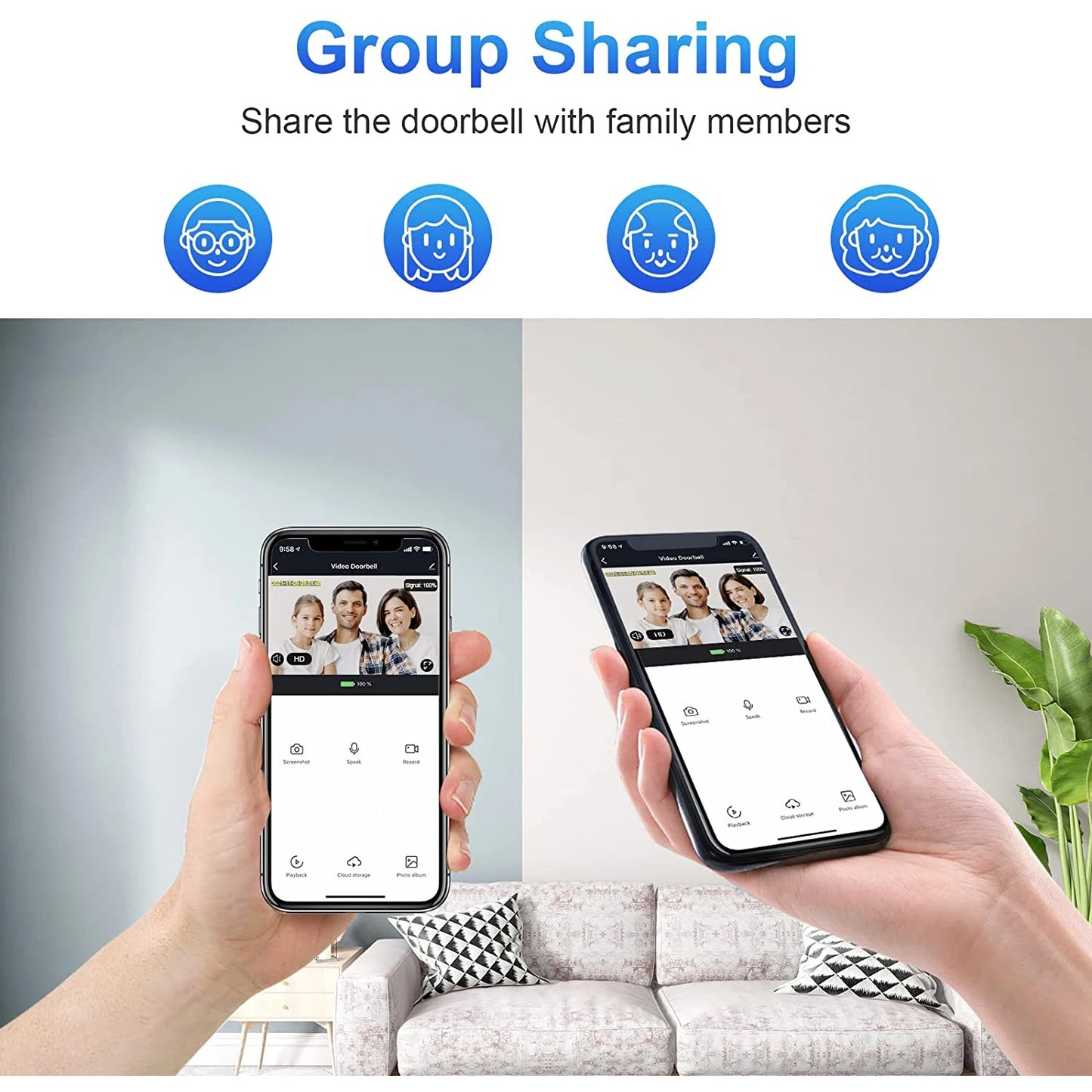 Cartmela 1080P WiFi Smart Video Doorbell | Wireless Home Security Camera