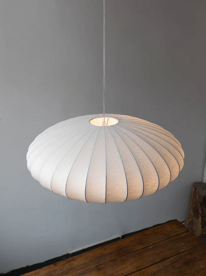 Handmade Silk Pendant Chandelier – Wabi-Sabi Lighting