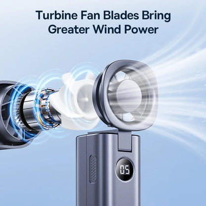 Portable Foldable Mini Fan – 5-Speed Handheld Rechargeable Fan