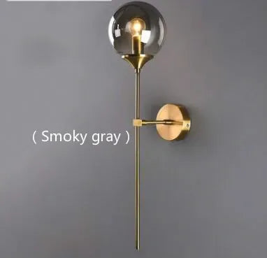 Modern Glass Wall Lamp – Golden Round Nordic Sconce Light