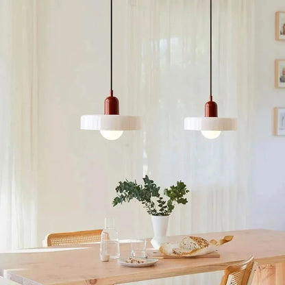 Nordic Retro Glass Pendant Lamp – E27 LED Indoor Chandelier