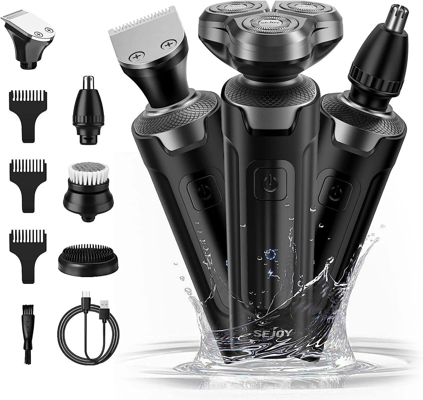 3-in-1 Electric Shaver – Beard, Nose & Razor Trimmer Waterproof