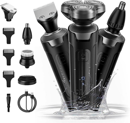 3-in-1 Electric Shaver – Beard, Nose & Razor Trimmer Waterproof