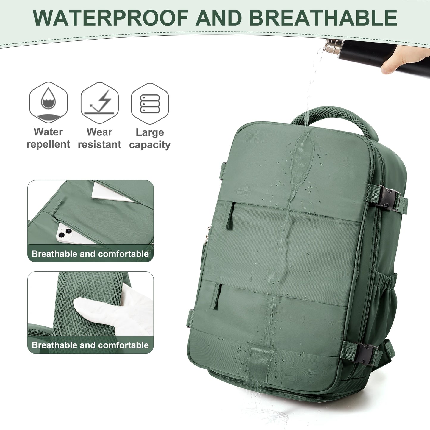 Cartmela Cabin Backpack 40x20x25 – Travel Hand Luggage for Men & Women