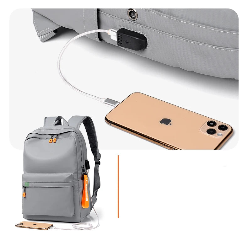 Lightweight Urban Men’s Backpack – Waterproof USB Laptop Bag
