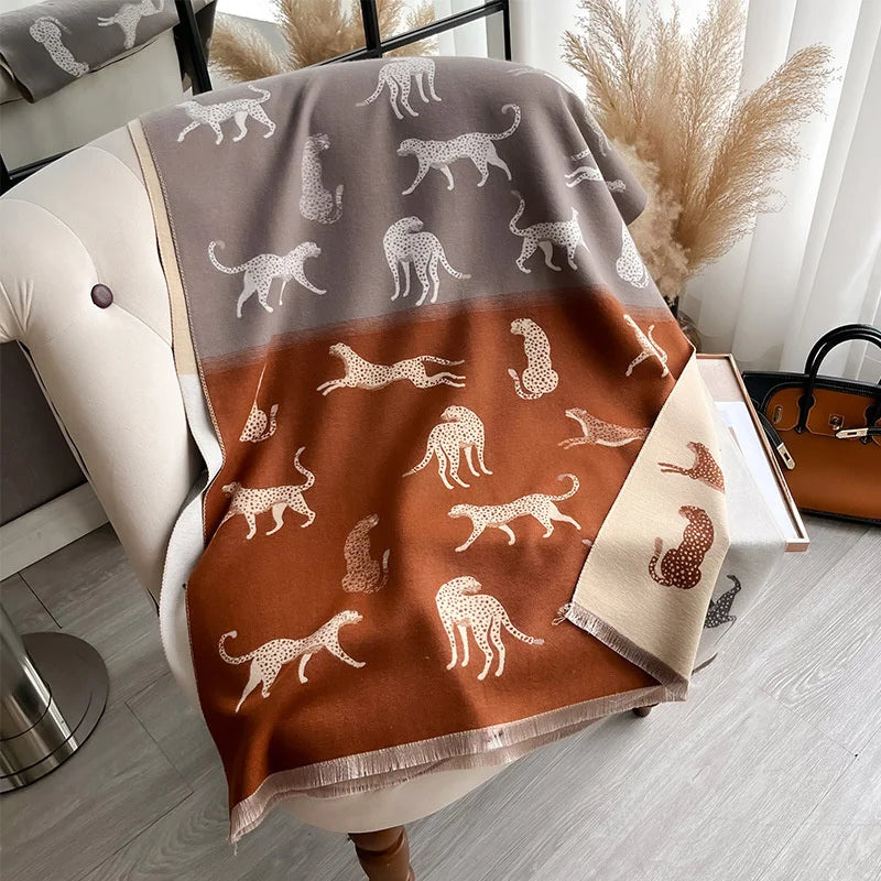 2024 Luxury Cashmere Travel Poncho – Warm Blanket Shawl Wrap