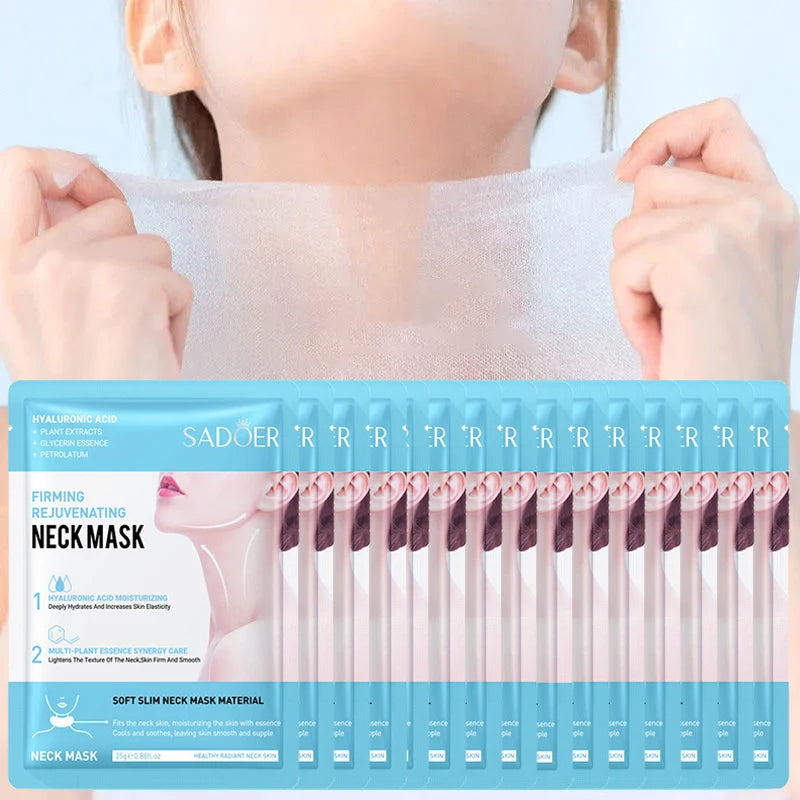 SADOER Hyaluronic Acid Neck Mask – Collagen Firming Care, 10pcs