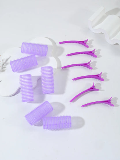 12pcs Self-Adhesive Hair Curlers & Bangs Clips for Styling Wigs