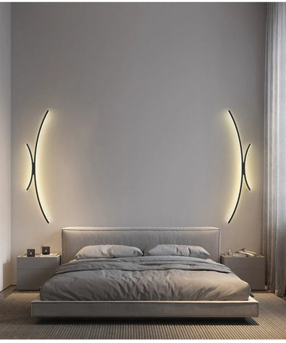 Cartmela Nordic Black & Gold LED Wall Lamp