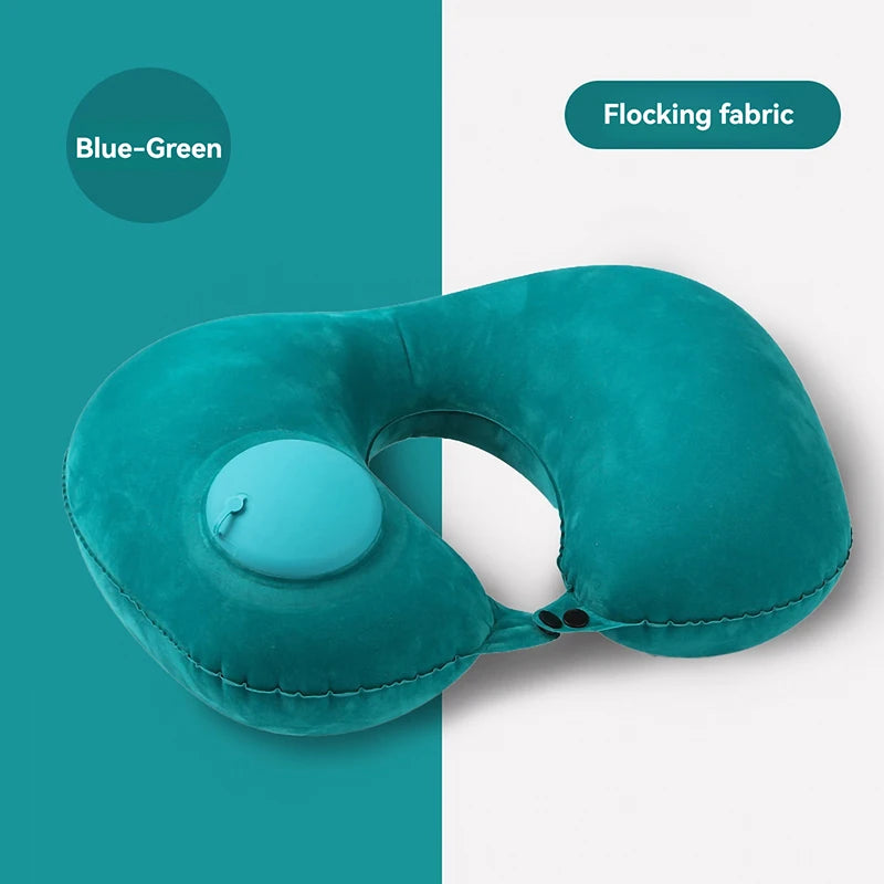 Inflatable U-Shaped Travel Pillow – Neck Support for Travel Comfort