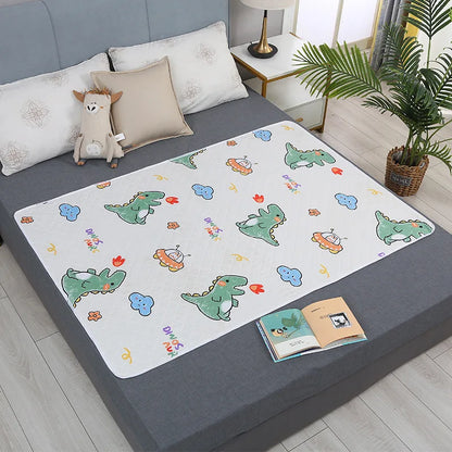 Waterproof Baby Urine Mat – Washable Cartoon Bed Pad