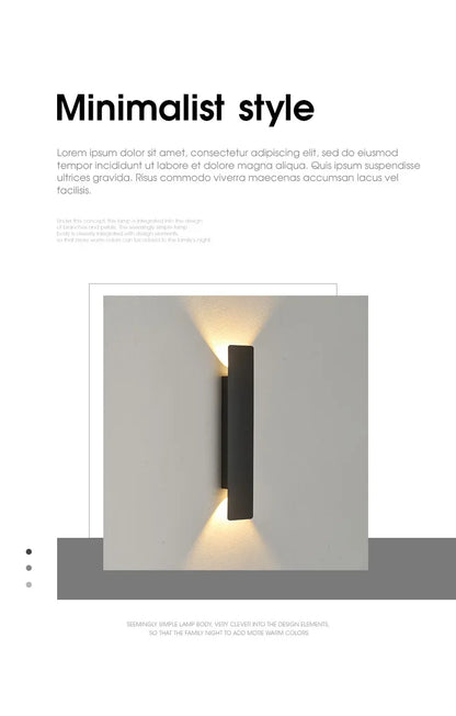 Modern LED Outdoor Wall Lamp – Waterproof IP65 Up Down Light