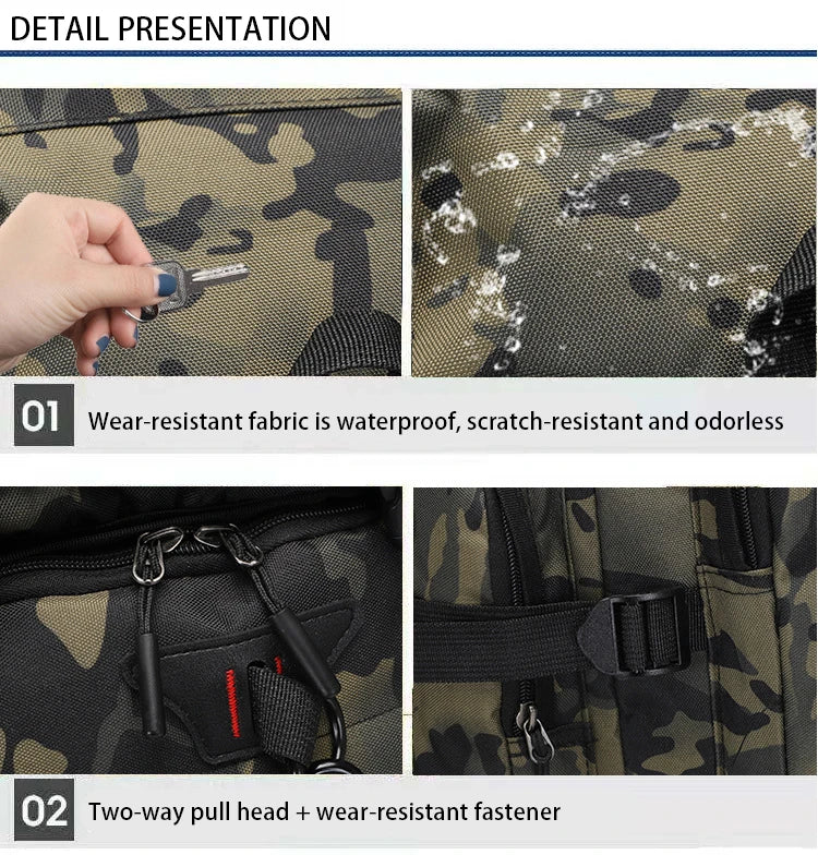 80L Large Capacity Waterproof Camouflage Outdoor Backpack