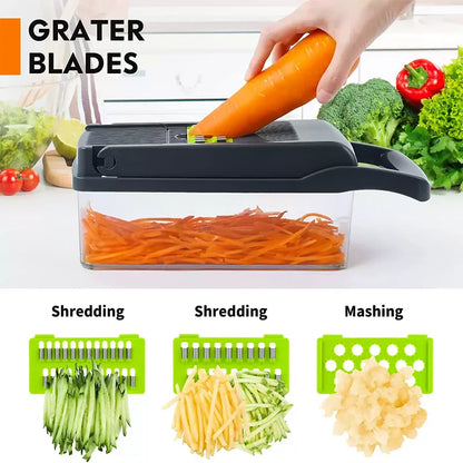 14-in-1 Multifunctional Vegetable Chopper & Food Slicer Dicer