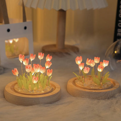 DIY Tulip LED Night Light – Battery Operated Flower Table Lamp