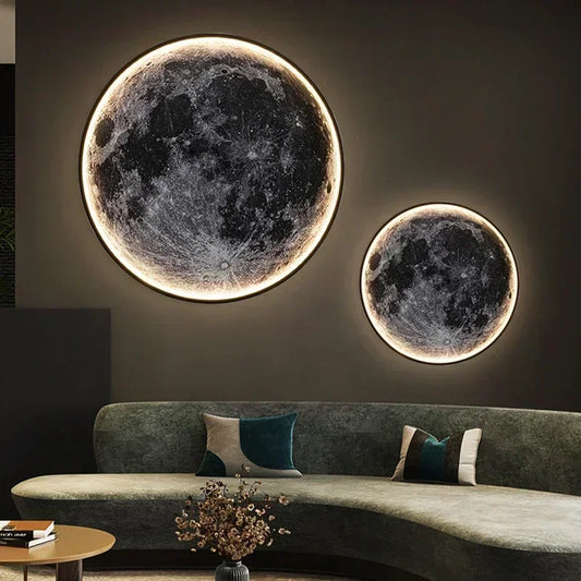 Modern 3D Moon LED Wall Lamp – Bedroom & Living Room Light