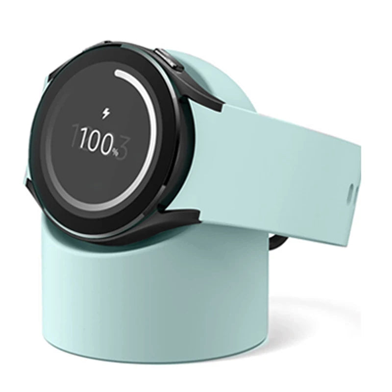 حامل شاحن سيليكون لساعة Galaxy Watch 3/4/5/Pro مقاس 40–46 مم
