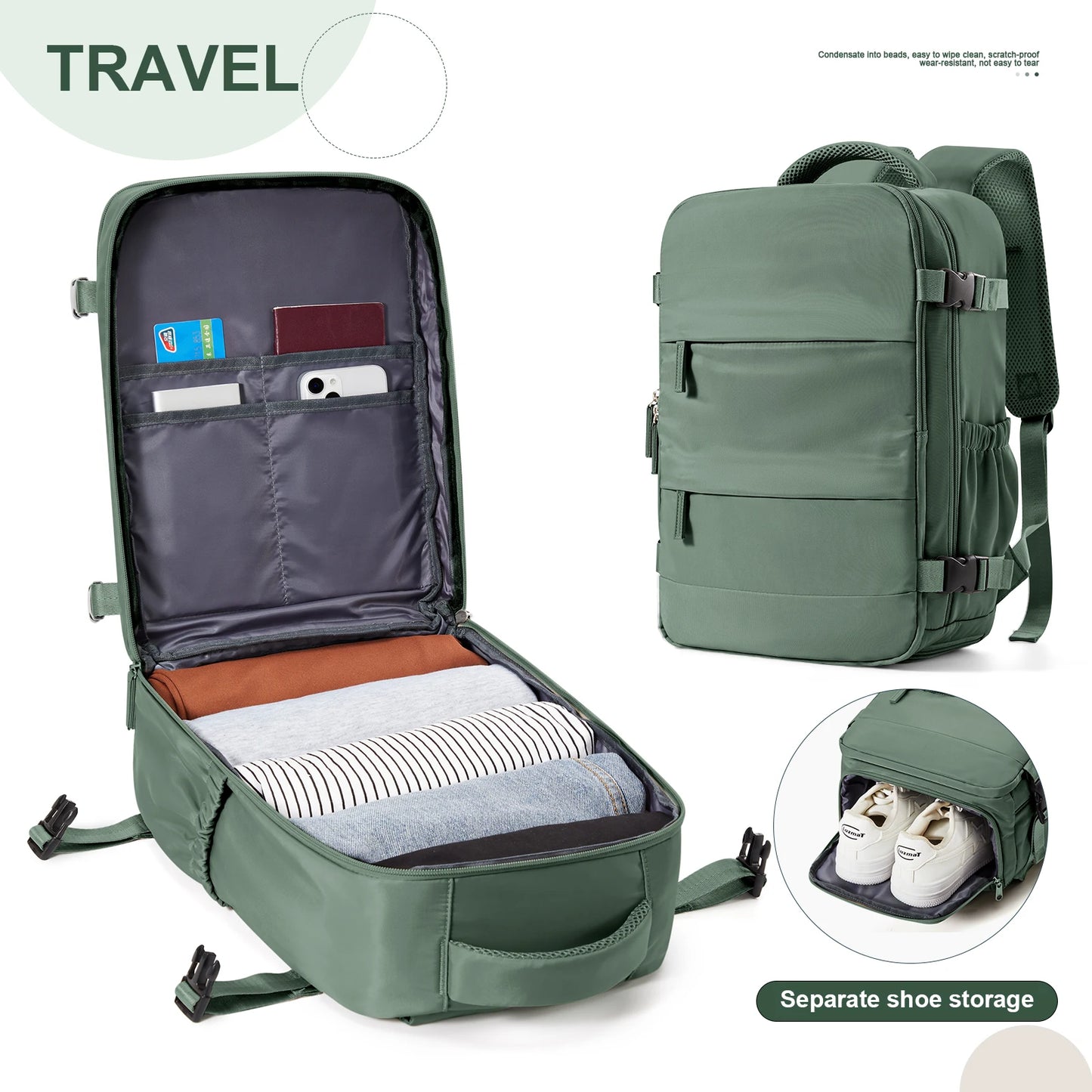 Cartmela Cabin Backpack 40x20x25 – Travel Hand Luggage for Men & Women