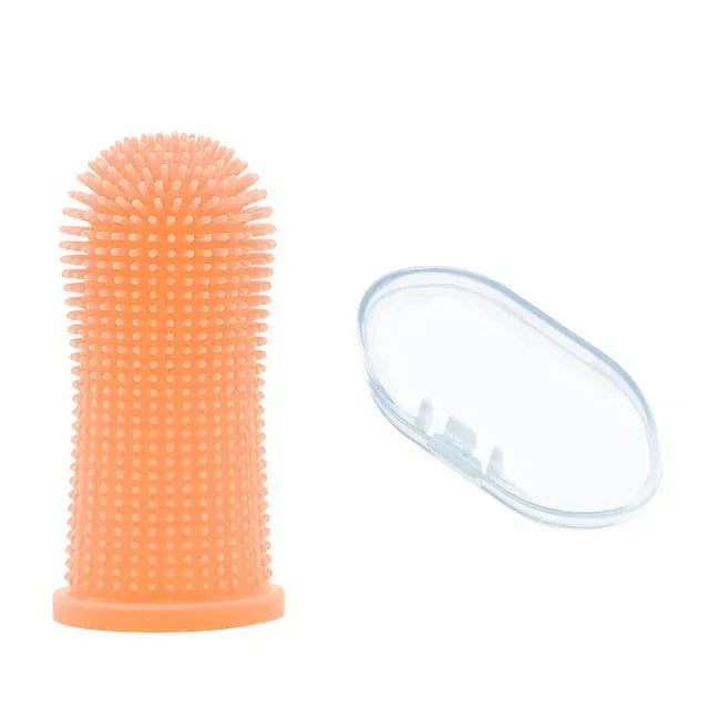 Silicone Pet Finger Toothbrush – Gentle Teeth Cleaning for Dogs & Cats