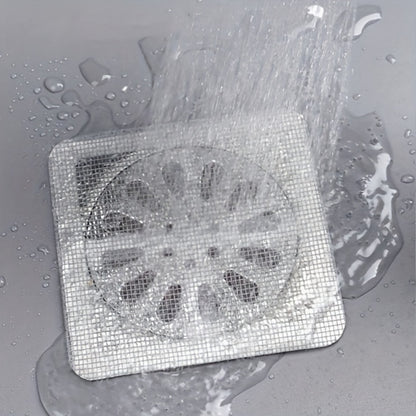 Disposable Shower Drain Hair Catchers – Mesh Stickers for Bathroom