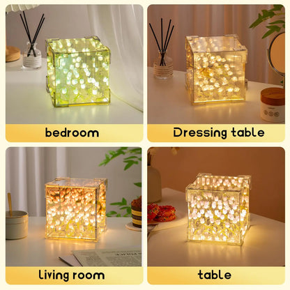 DIY Tulip LED Night Light | Magic Cube Mirror Lamp 2-in-1