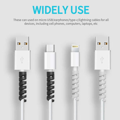 Charging Cable Protector – Cord Organizer, Holder & Winder Clip Set
