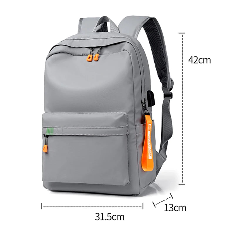 Lightweight Urban Men’s Backpack – Waterproof USB Laptop Bag