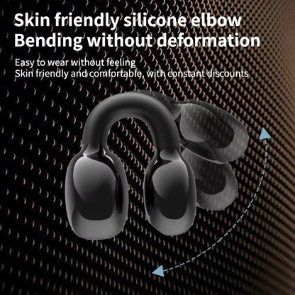 Single Ear Bone Conduction Bluetooth Earphone Clip Noise Cancelling