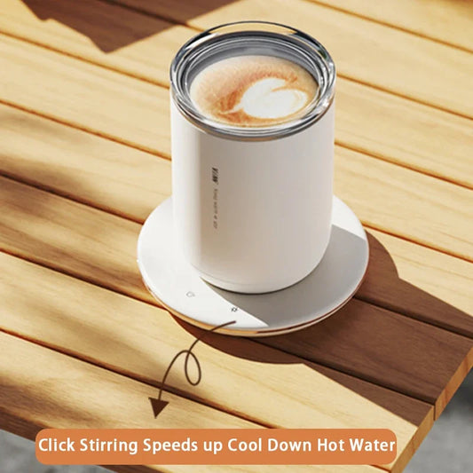 2-in-1 Magnetic Stirring Mug – USB Coffee Warmer & Mixing Cup