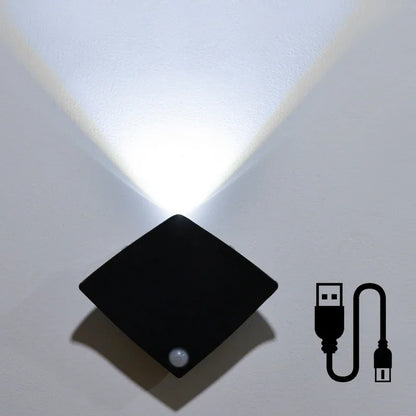 Creative Devil Fish LED Wall Lamp – Rechargeable Motion Sensor Light