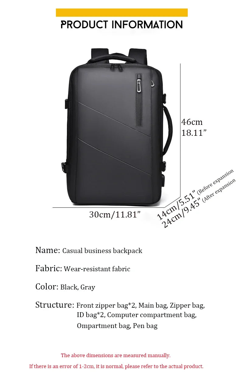 Cartmela 18-inch Men’s Business Laptop Backpack