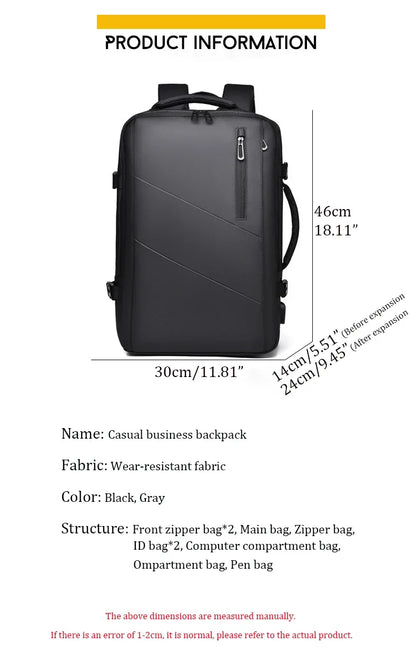 Cartmela 18-inch Men’s Business Laptop Backpack