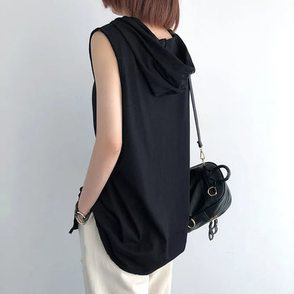 Men’s Solid Color Hooded Tank Top