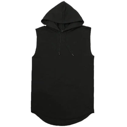 Men’s Solid Color Hooded Tank Top