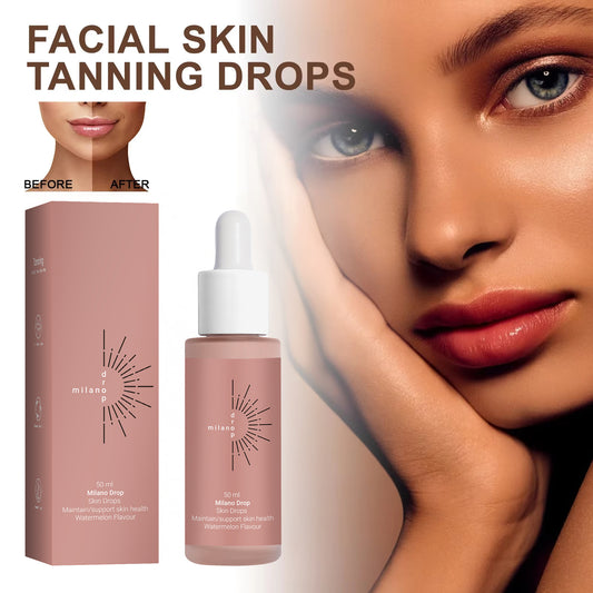Self Tanning Serum Drops – Face & Body Bronzer with Fine Line Repair