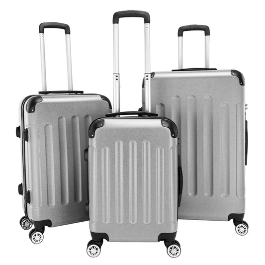 3 Piece Lightweight ABS Luggage Set with Spinner Wheels