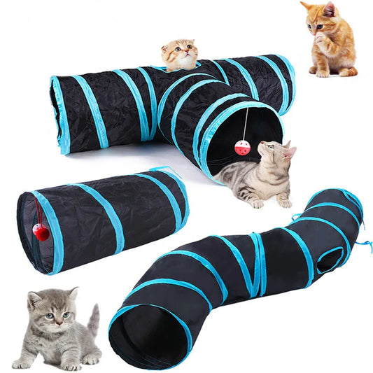 Folded cat tunnel for easy storage
